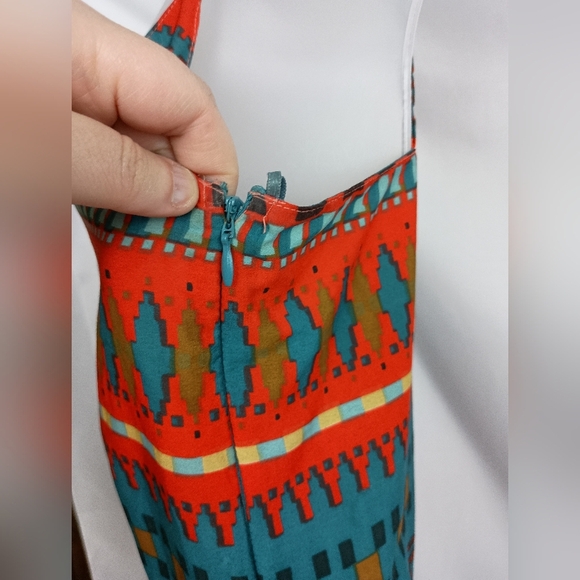 ZARA Colorful Patterned Patchwork Sleeveless Romper (#514) - Picture 4 of 7